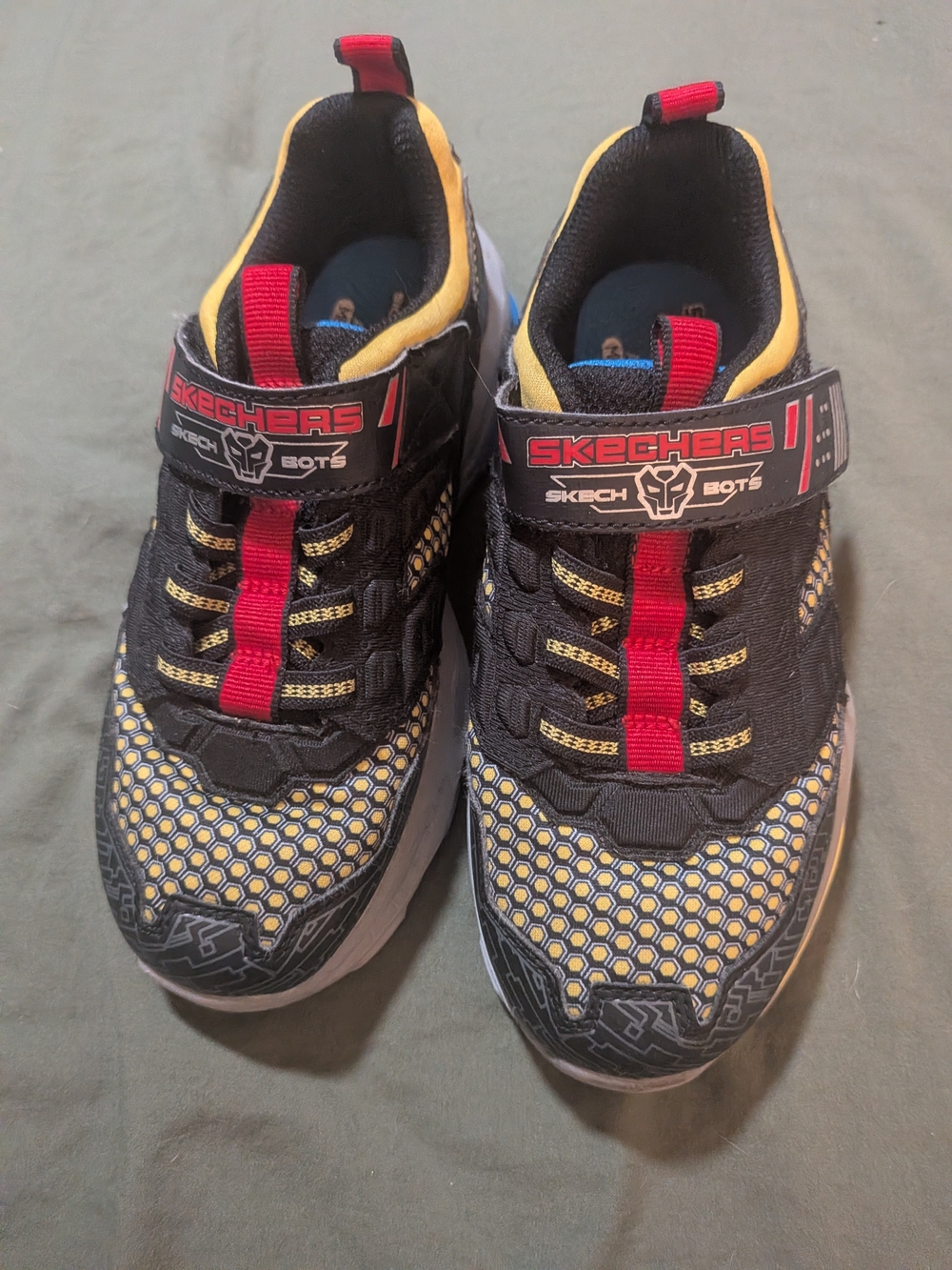Boy's Youth Size 1 SKECHERS Kids Sports Transformers Skech Bots Shoes